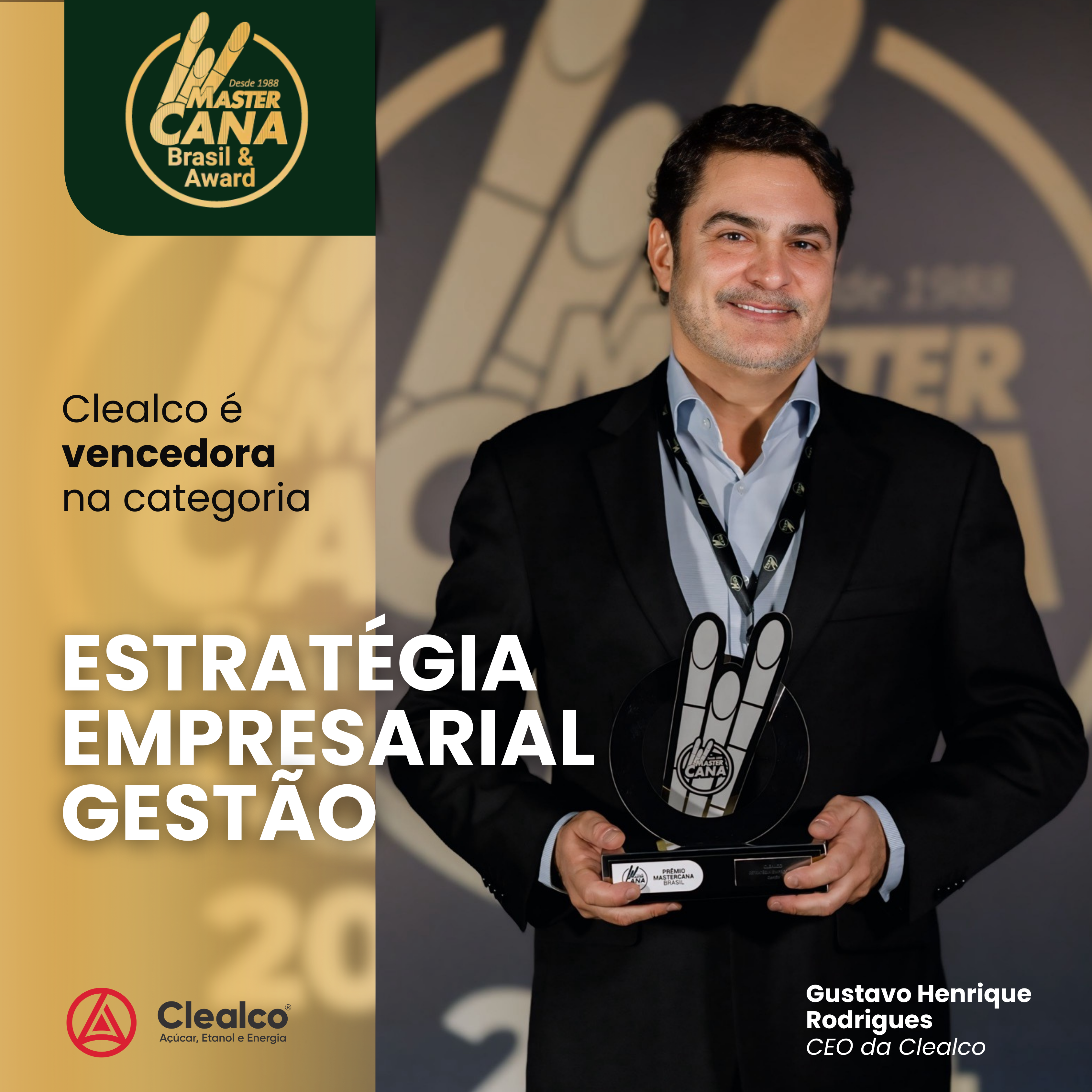 Clealco é vencedora do Prêmio MasterCana Brasil & Award 2024 na Categoria Estratégia Empresarial – Gestão